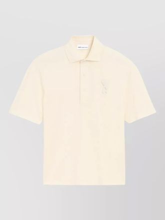 Ami cotton boxy-fit polo shirt