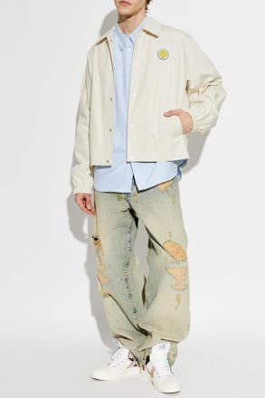 Kenzo Vintage-effect Jeans, Mens, Light Blue