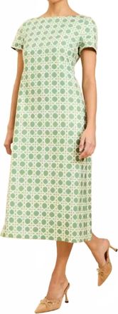 Mestiza New York Adria Reversible Midi Dress In Ornamented Lattice