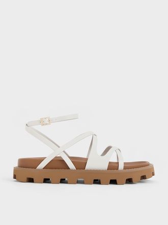Charles & Keith Crossover Ankle-Strap Sandals