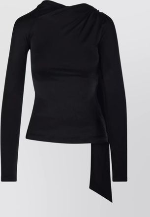 Victoria Beckham asymmetric draped jersey top