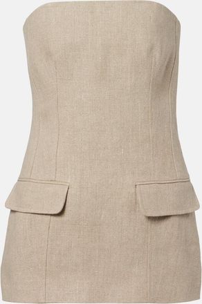 Toteme Strapless linen bustier top