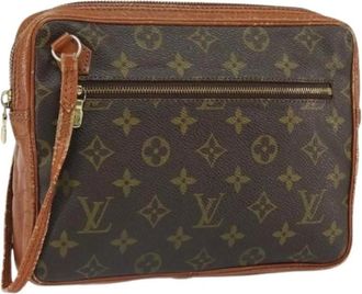 Louis Vuitton Pre-owned Clutches, female, Brown, Size: ONE SIZE Pre-owned Clutch Bag