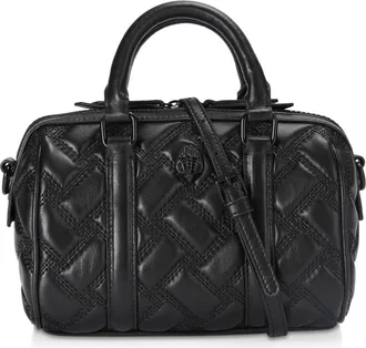Kurt Geiger Kensington Boston Drench Quilted Leather Crossbody Bag in Black at Nordstrom