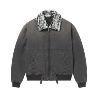 Axel Arigato Chaqueta Bomber de Algod&oacute;n con Cuello de Tweed - Jackets - Hombre - Gris - L