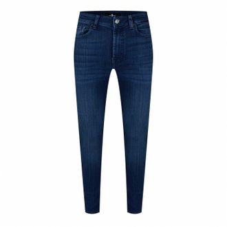 7 For All Mankind Womens Aubrey Slim Jeans in Los Feliz - Blue - Size 23 (Waist)