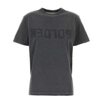 Golden Goose T-Shirts, female, Gray, Size: XS Dark Grey Cotton T-Shirt