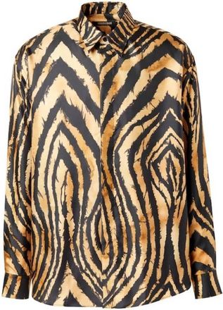 Roberto Cavalli Animalier Freedom Print Shirt, Brand Size 48 ( US Size 38 )