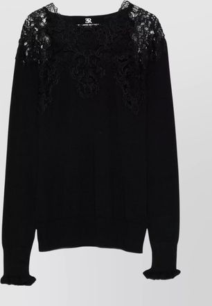 Ermanno Scervino lace detailed wool sweater