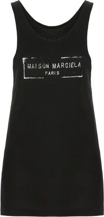 Maison Margiela Tops, Dames, Zwart, M, Katoen, Stijlvolle TOP voor modeliefhebbers