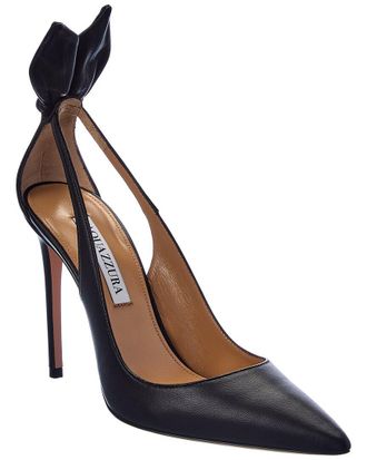 Aquazzura Bow Tie 105 Leather Pump