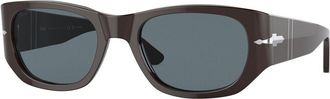 Persol PO3307S Polarized 11743R Mens Sunglasses Brown Size 52