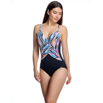 Ory Womens Swimsuit Cross Neckline Bathing Suit W260270 - Black - Size 34C