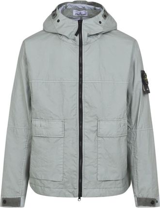 Stone Island Light Jackets, male, Green, Size: M Membrana 3L Jacket