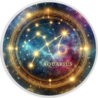 OEM Moneda De Plata De 1 Oz Con El S&iacute;mbolo Del Zod&iacute;aco Acuario