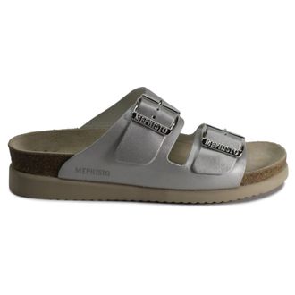 Mephisto Mephisto Hester Smooth Leather Womens Slip On Sandals - Silver - Size:UK 6.5