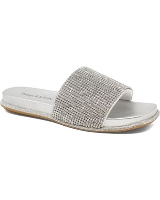 Django & Juliette Womens Yatin Sandals In Silver Leather-Jewels