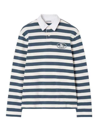 Burberry Night-Stamp Cotton Rugby Shirt