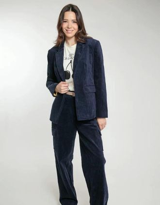 Nooki Design Womens BESSIE CORD CARGOS IN TEAL - Blue/Green - Size: 12