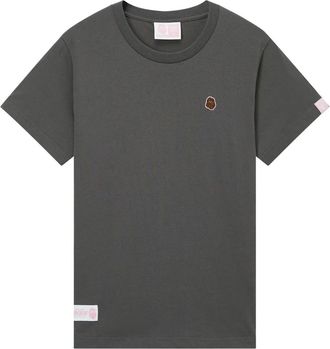 Fingercroxx T-shirt in cotone con logo ricamato - Grigio