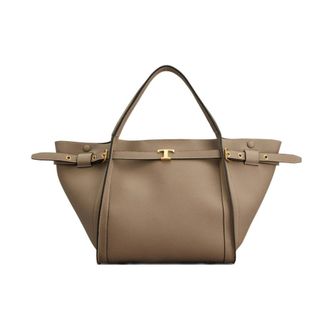 Tod's Tods, Tote Bags, female, Brown, Size: ONE SIZE Small Leather Shopping Bag