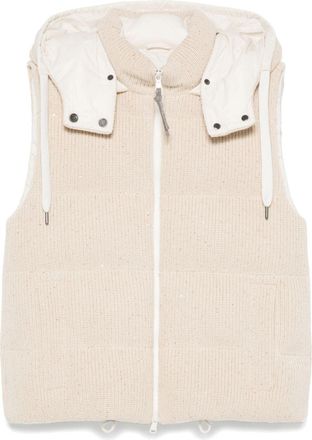 Brunello Cucinelli Gebreid gilet - Beige