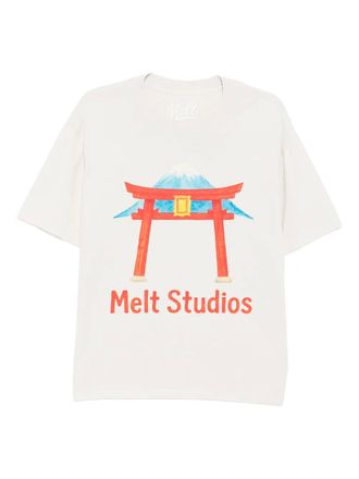 Melt graphic-print T-shirt - Black