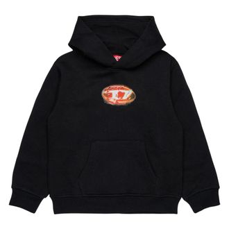 Diesel Oval D Logo Hoodie - male - Diesel - Kids Sweatshirts - Black - 4 Y - Kids