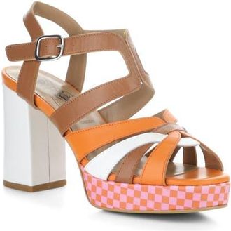 FLY London Etir Ankle Strap Platform Sandal in White Multi at Nordstrom, Size 10-10.5Us