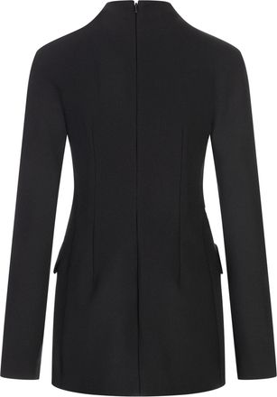 Sportmax Womens Fitted High-Neck Dress Black Shell: Polyester Evening Suits