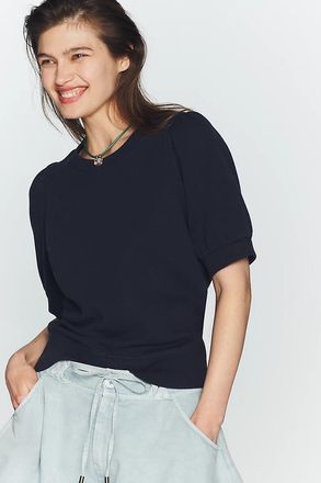 Maeve Puff-Sleeve Sweatshirt Tee
