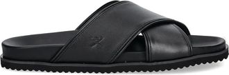 Hackett Sandali Mikonos in pelle con design a incrocio - Nero