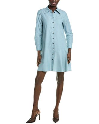 Lafayette 148 New York Petite Flounce Hem Shirtdress