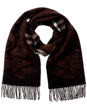Burberry Wide Stormy Knight Cashmere Scarf