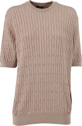 PESERICO Textured Cable Knit Sweater