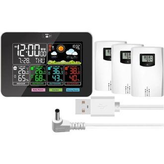 OEM Term&oacute;metro Meteorol&oacute;gico, Estaciones Meteorol&oacute;gicas Inal&aacute;mbricas Para Interiores Y Exteriores, Temperatura, Humedad, Pantalla A Color Va, Pron&oacute;stico D