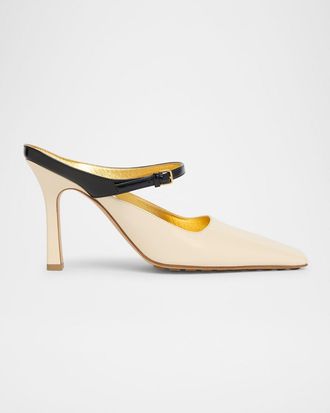 Bottega Veneta Nappa Leather Mary Jane Pumps