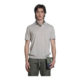 IMPURE Impure, Tops, Heren, Beige, L, Katoen, Korte mouw gebreide polo
