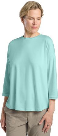 Jack Wolfskin 3/4-Arm-Shirt JACK WOLFSKIN TRAVEL 3 4 T W, Damen, Gr. L (42/44), softjade, heather, Obermaterial: 95% Polyester, 5% sonstige Fasern, Shirts 3/4-Arm-S