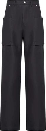 Rick Owens Rechte broek - Heren - Straight fit broeken - Zwart - W31 - Katoen - Broeken
