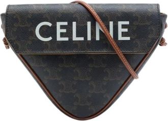 Celine Pre-owned Vintage Canvas Crossbody Bag - Dames - Vintage Schoudertas - Bruin - ONE Size - Vintage