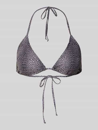 Pieces Bikini-Oberteil mit r&uuml;ckseitiger Schn&uuml;rung Modell BAOMI in Dunkelbraun, Gr&ouml;&szlig;e XL