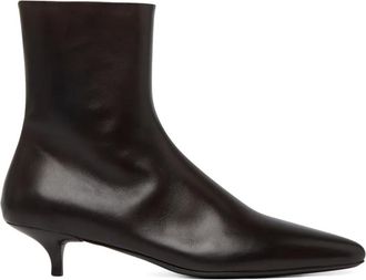 Marsèll kitten-heel pointed-toe boots - women - Calf Leather/Calf Leather/Rubber/Calf Leather - 39.5 - Brown