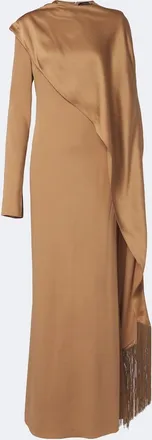 Taller Marmo Mounia caped cr&ecirc;pe cady gown