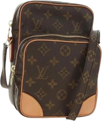 Louis Vuitton Pre-owned Amazon Shoulder Bag - Dames - Vintage Schoudertas - Bruin - ONE Size - Leer - Vintage