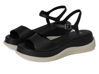 Eileen Fisher Airo Sandal Womens Wedge Shoes Black : 10 M, Leather