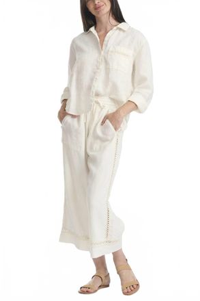 Splendid Womens Stella Linen Pant In Antique Pearl