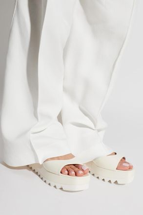 Stella McCartney Elyse Wedge Sandals, Womens, White