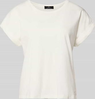 Monari T-Shirt mit fixiertem &Auml;rmelaufschlag in Ecru, Gr&ouml;&szlig;e 34