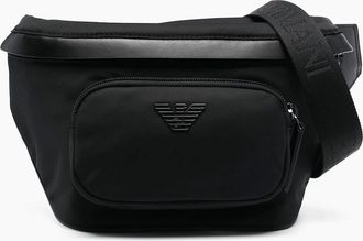 Emporio Armani Mens Branded Belt Bag Black - Size: OS